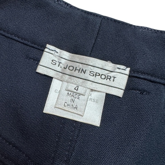 St John Sport Navy Pants women’s size 4 career office business casual vintage - Picture 6 of 13